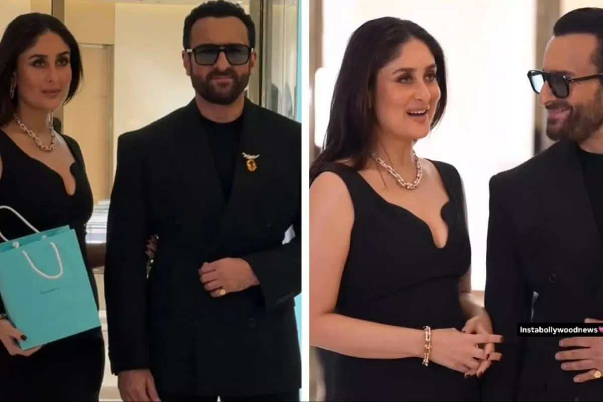 Kareena Kapoor's Sleek Black Dress Meets Saif Ali Khan’s Tailored Cool At Mumbai Outing